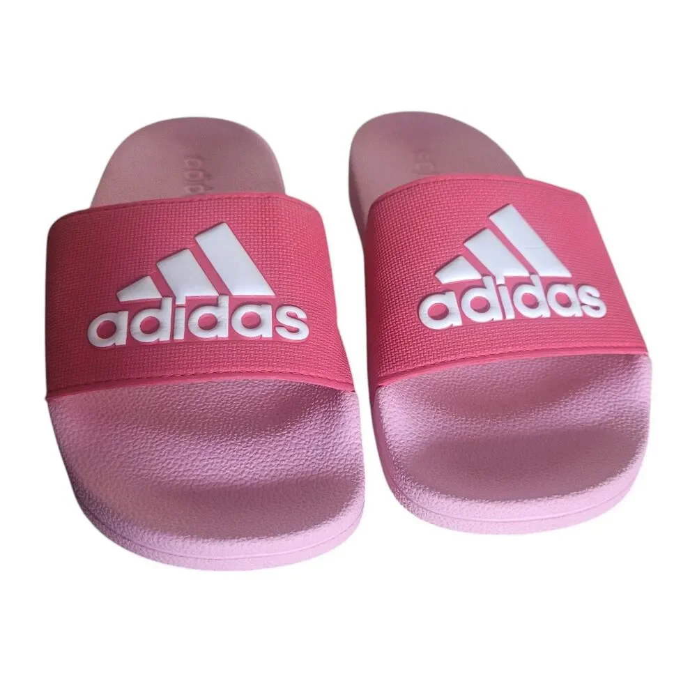 Adidas Adilette Shower Slides Sandals Girls Size 3 Pink Casual Sports Outdoor